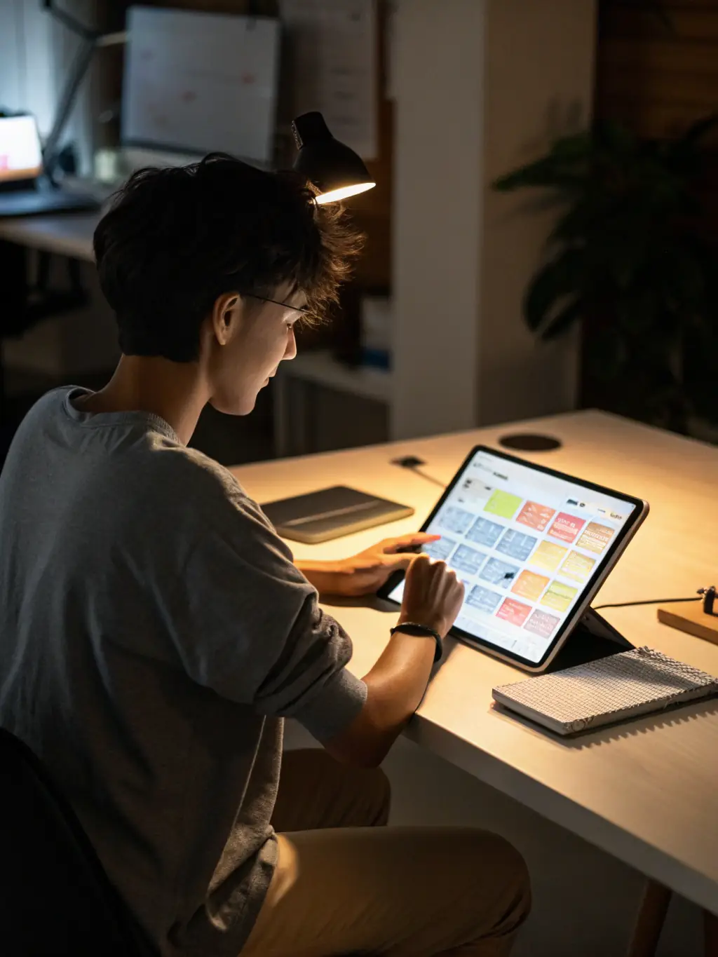 A customized marketing plan being created on a tablet, representing QDQ's commitment to personalized and tailored strategies.